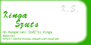 kinga szuts business card